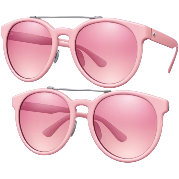 Create a cute light pink pair of sunglasses emoji