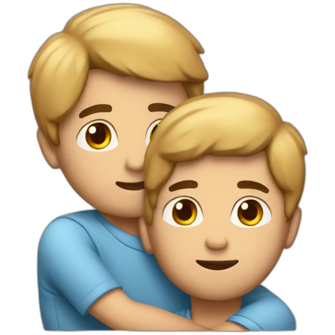 Homosexual couple cuddle emoji