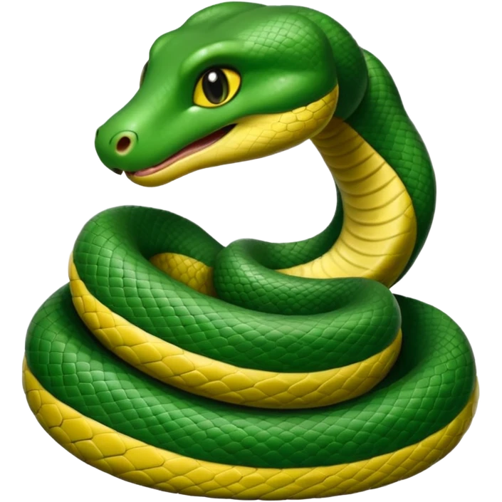 baby anaconda with a little smile emoji