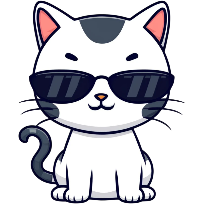 Cat with sunglasses emoji