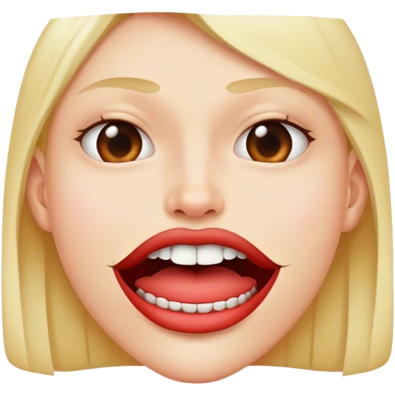 Lip bite emoji
