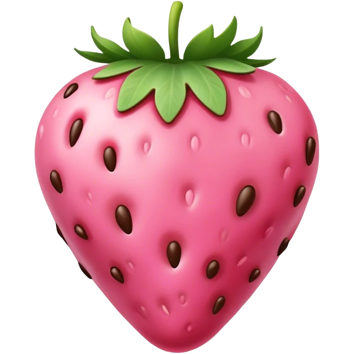 Pink chocolate covered strawberry emoji