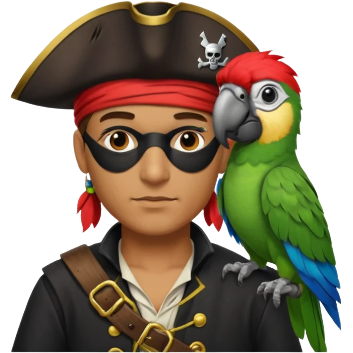 pirate and parrot emoji