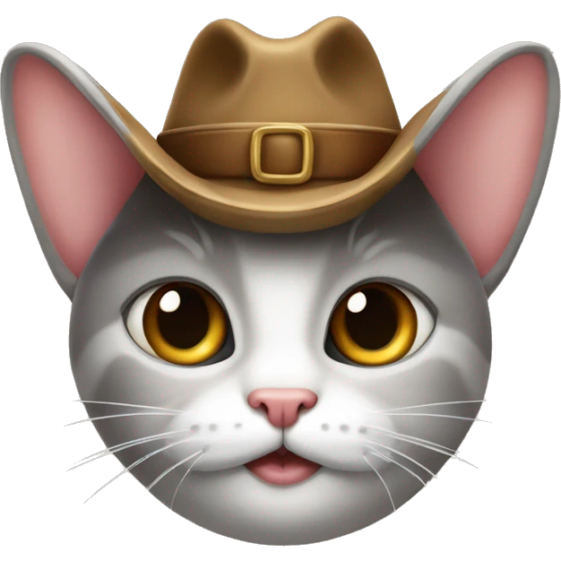 Gato siamês com chapéu de orelhas de rato emoji