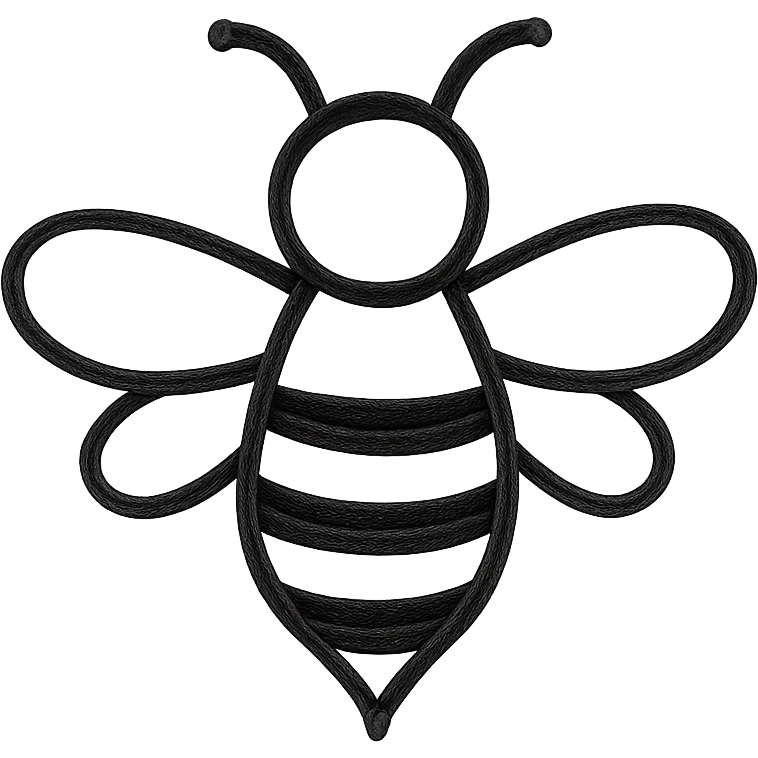 hand-drawn outlined bee icon emoji