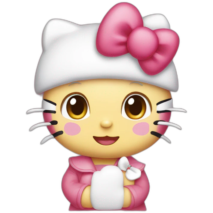 Hello kitty love emoji