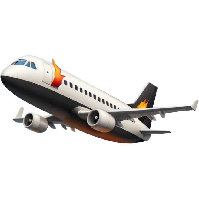 Okula çarpan uçak emoji