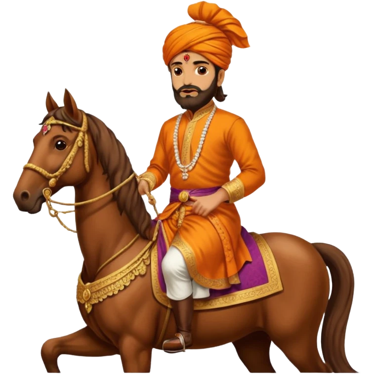 Chatrapati Shivaji Maharaj with horse emoji