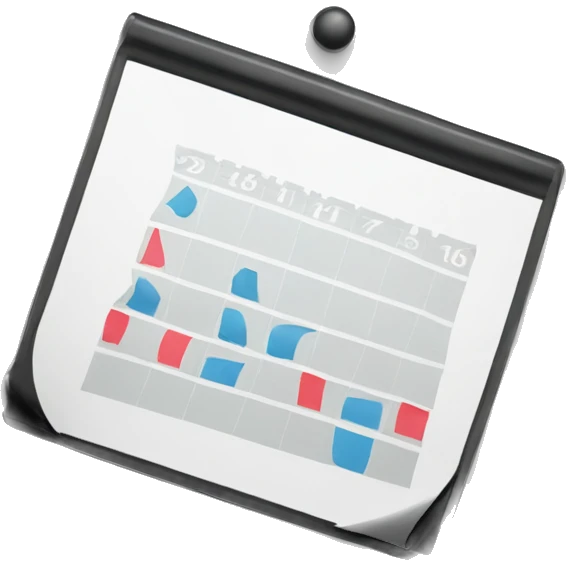 calendar icon with black border and empty fi emoji