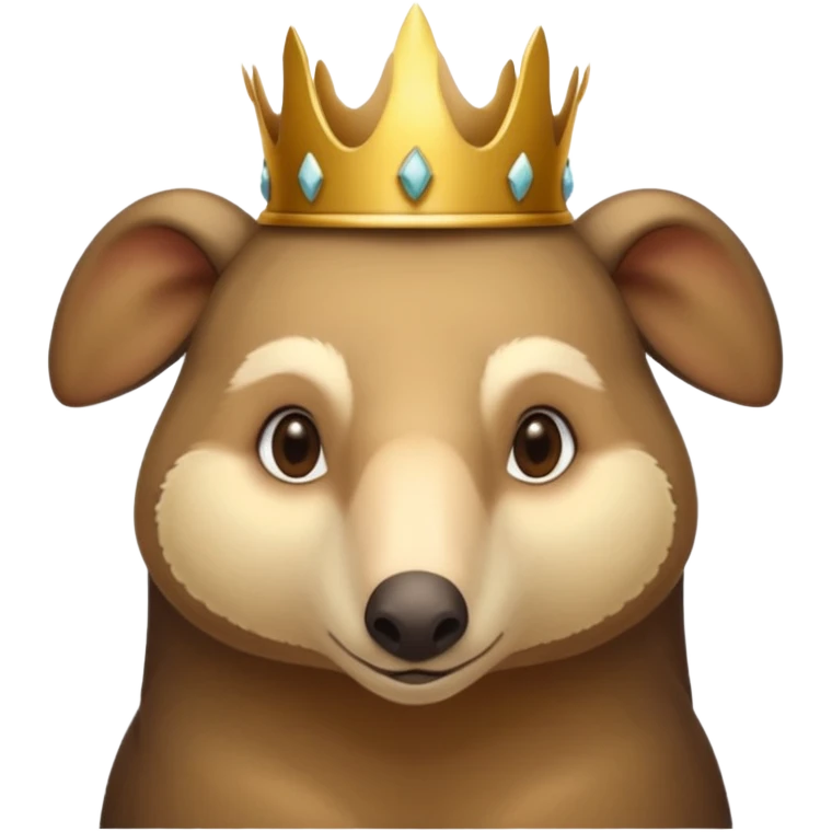 Anteater whos wearing a crown emoji