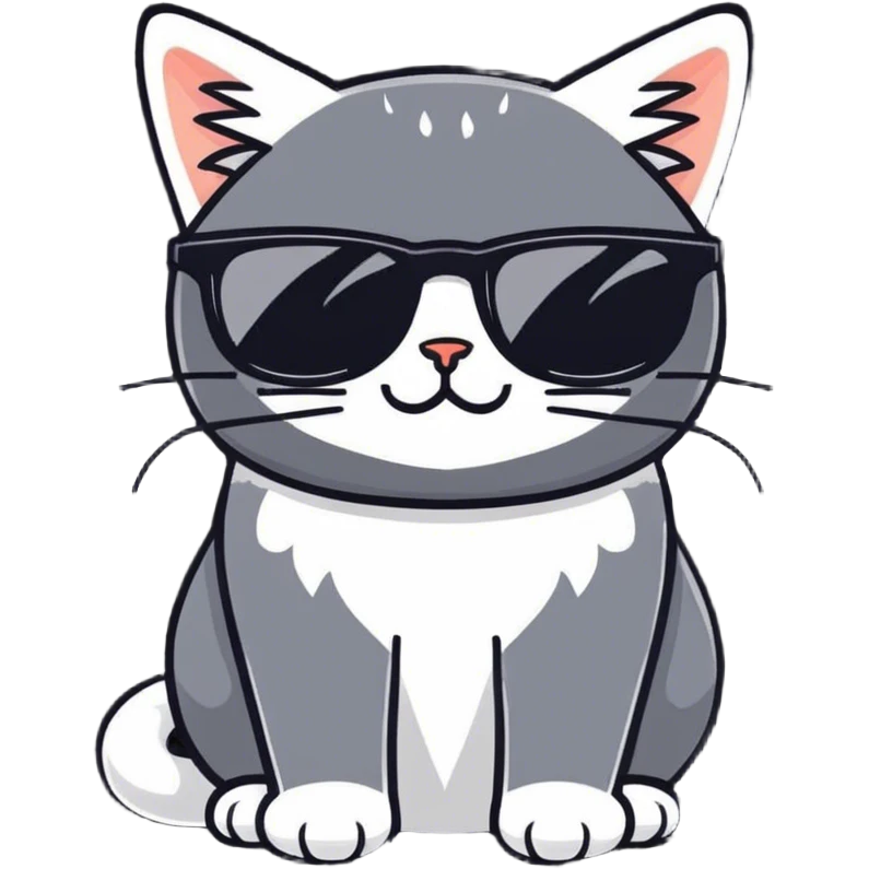 Cat with sunglasses emoji