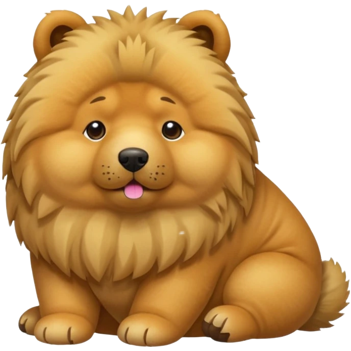Chow Chow mélangé à une peluche hérisson emoji