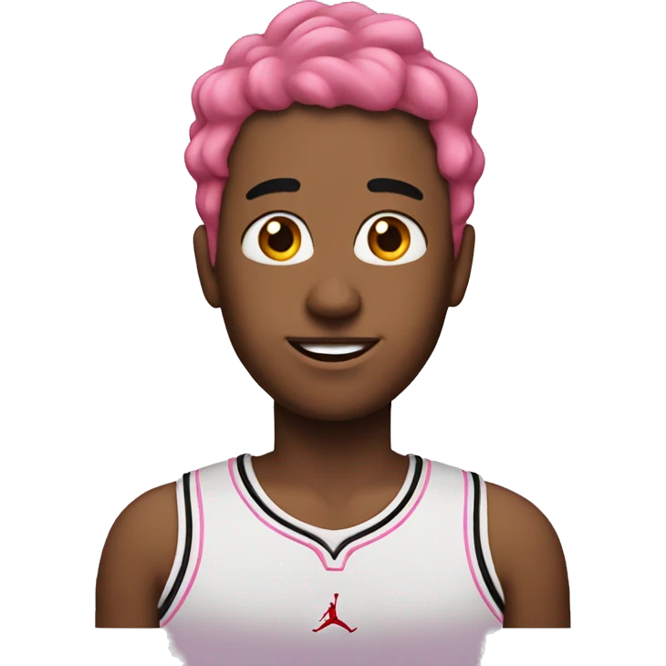 Jordan with pink hair  emoji