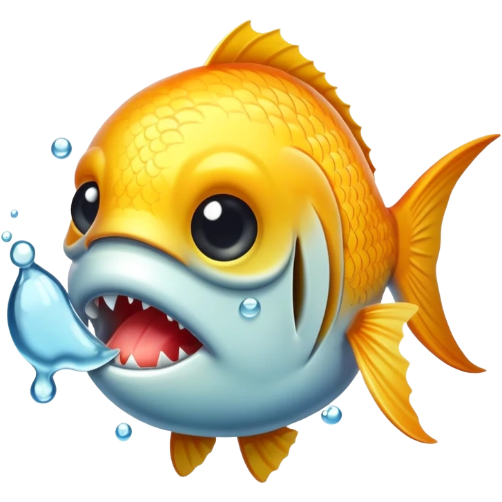 Fish stuffed in the mouth  emoji