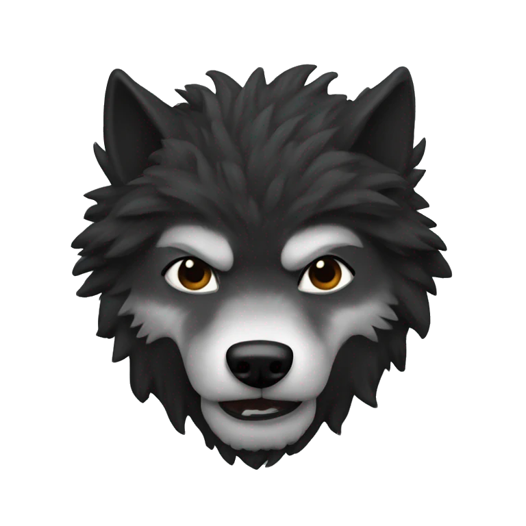 Black Stark of stark  wolf emoji