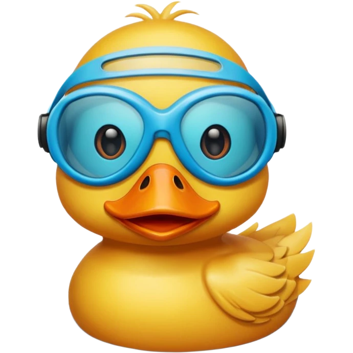 duck with swimming goggles emoji
