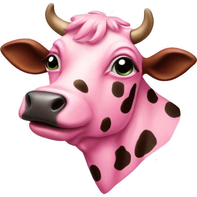 Pink spotted cow emoji