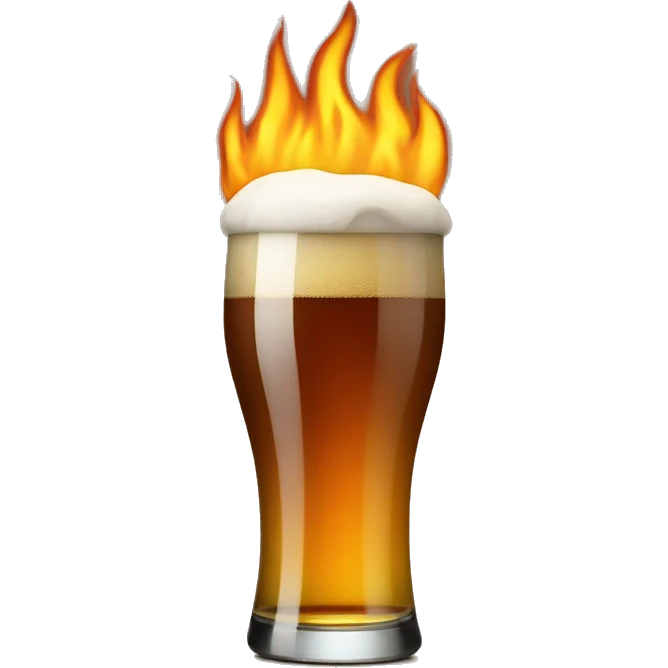 Flamme mit Bier  emoji