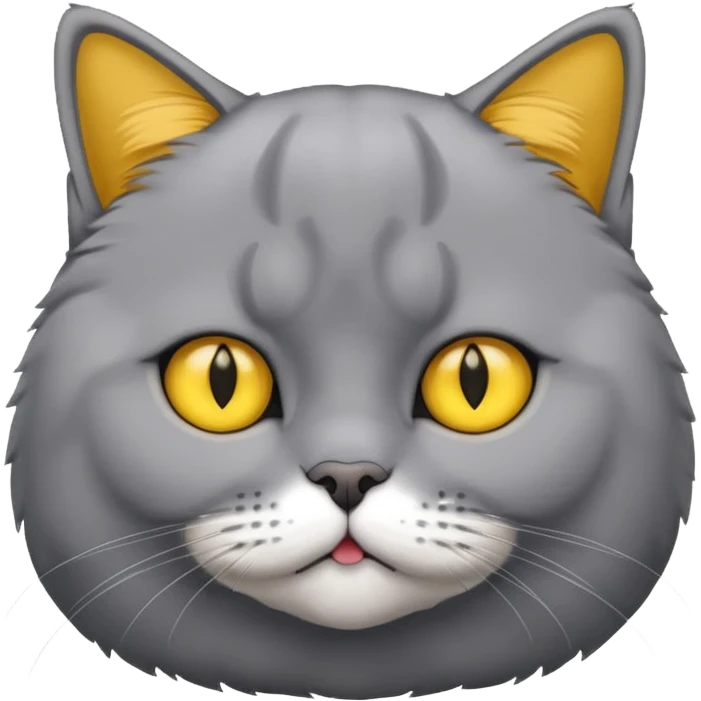 Make a brittisk shorthair cat, cute emoji