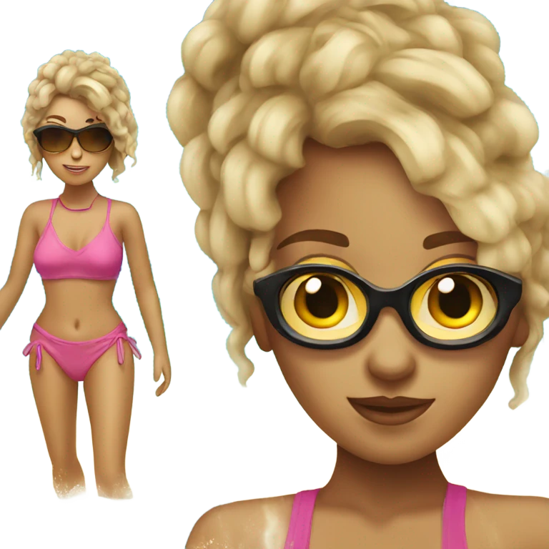 Euro beach girl  emoji