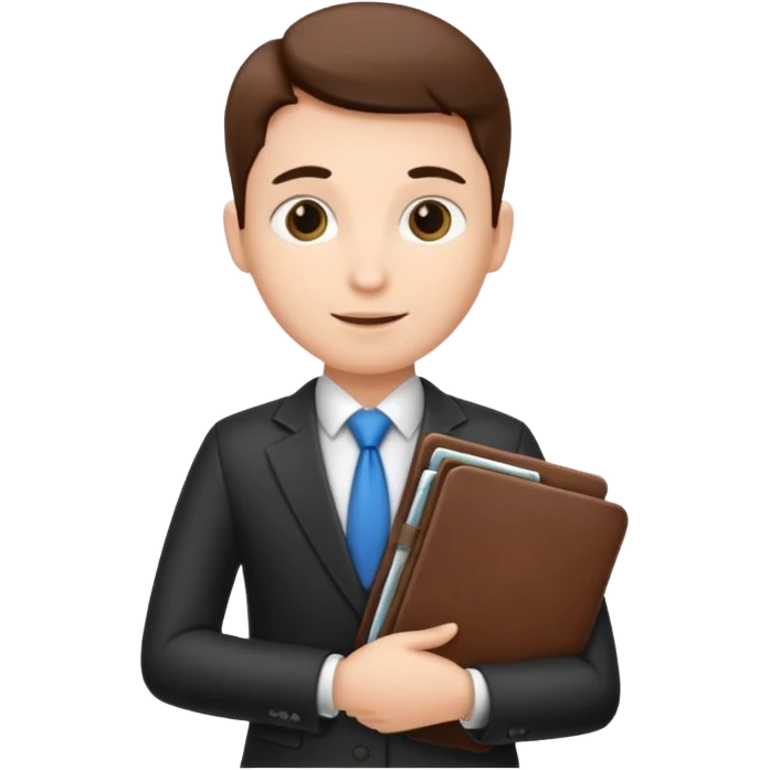 a financier with a portfolio emoji