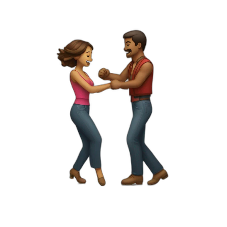 Hombre y mujer bailando emoji
