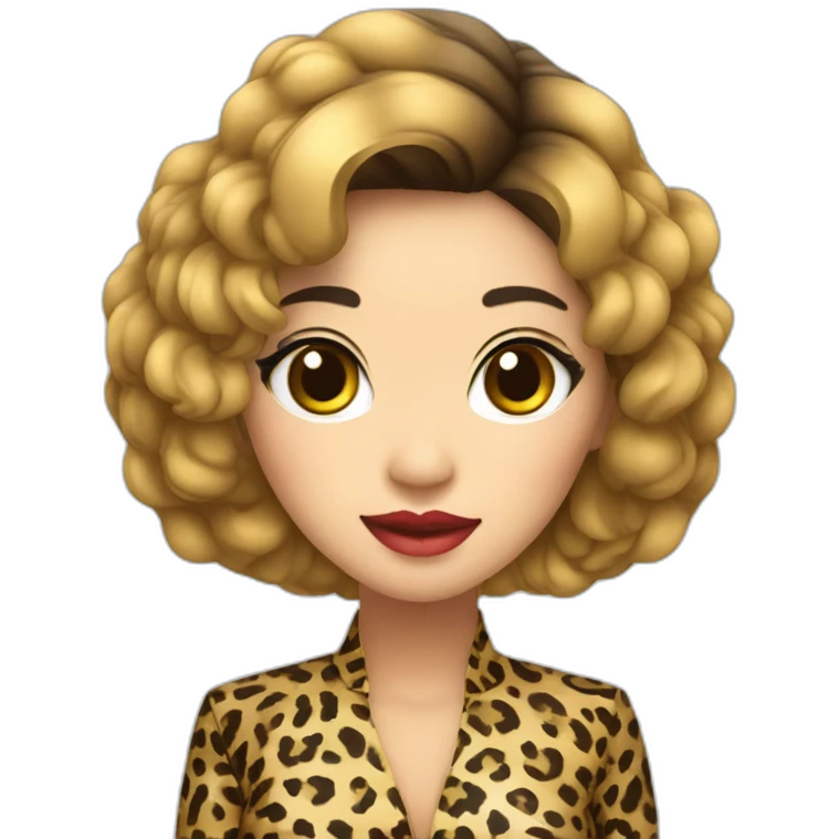 Pumpuang duangjan thai female singer in leopard costume emoji