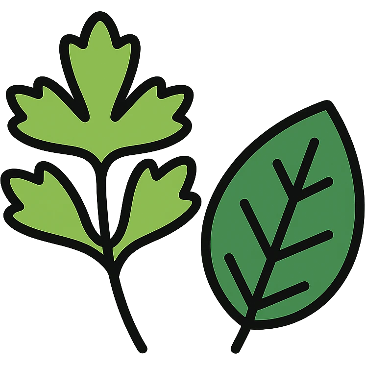 herbs, flat color icon style emoji