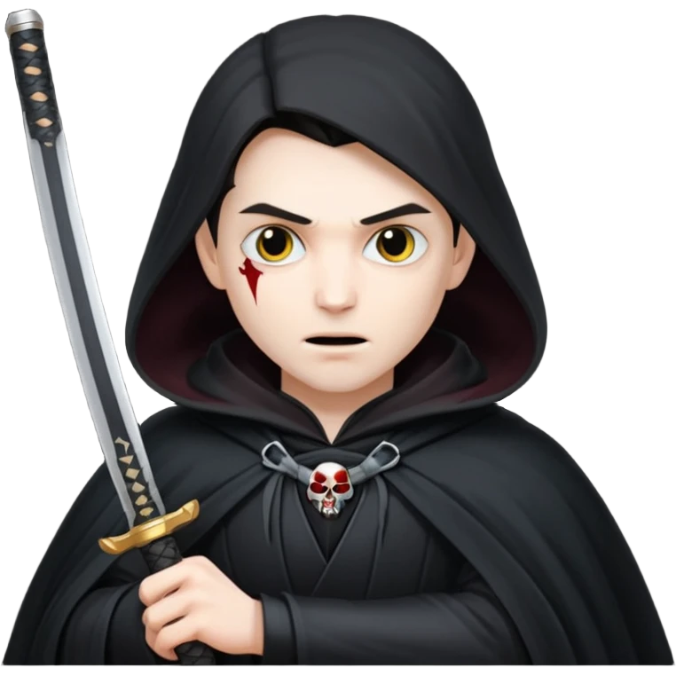 Vampire with katana emoji