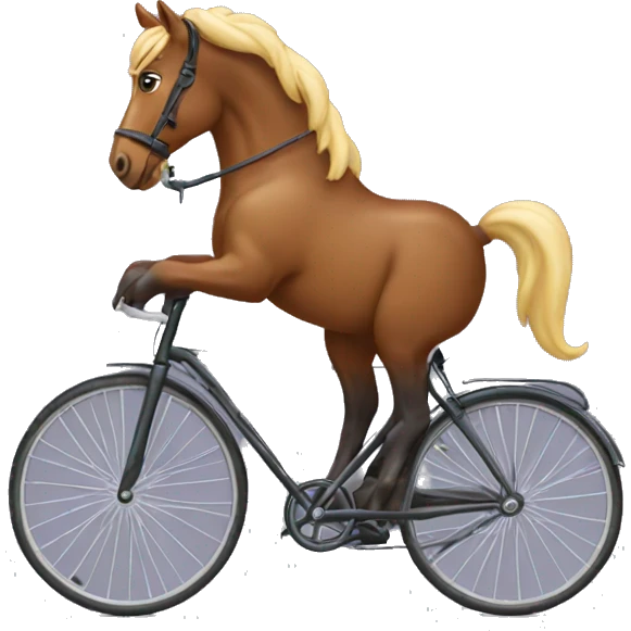 Paard op een fiets emoji