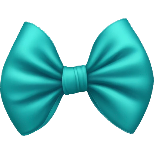 Teal blue bow emoji