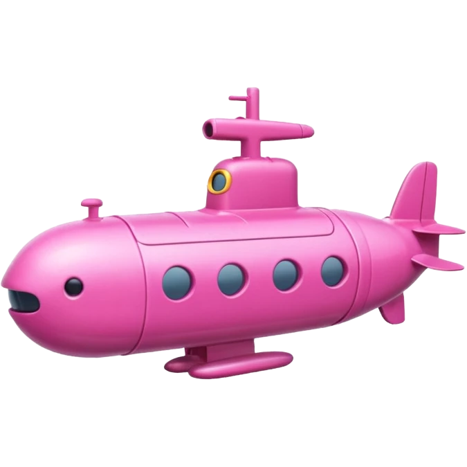 pink mini single submarine in cartoon  emoji