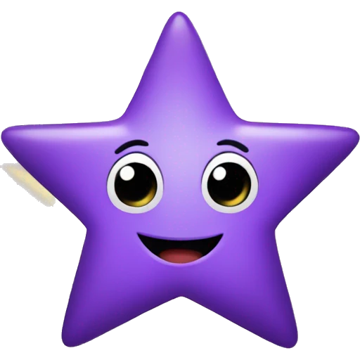 Happy purple star emoji
