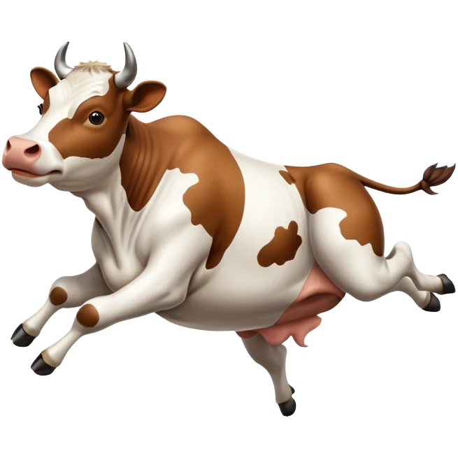 Cow doing a backflip  emoji