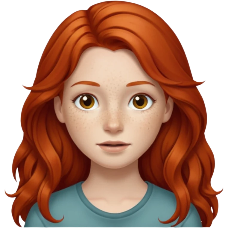 Branca, ruiva , cabelo comprido emoji