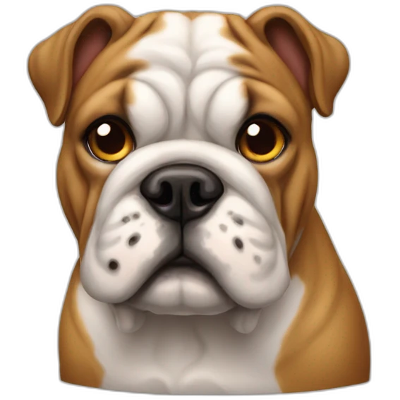 Dog Bulldog full-height emoji
