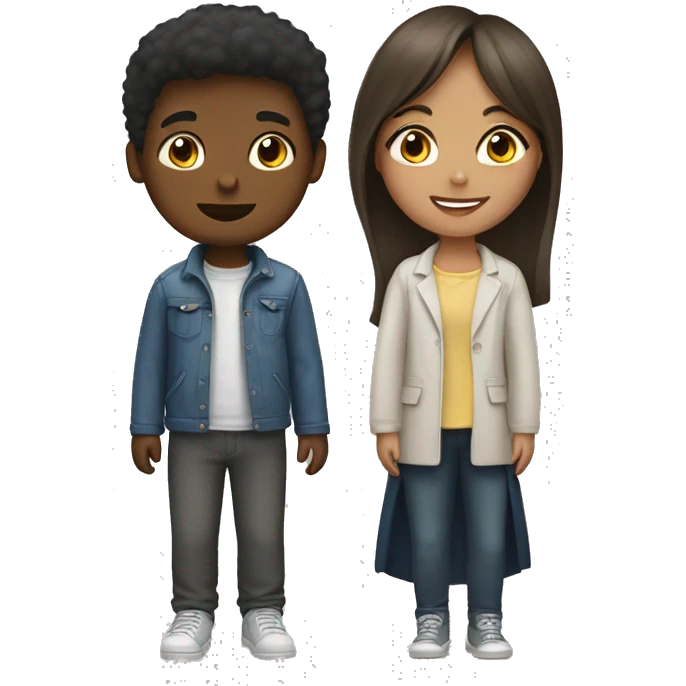 One girl and boy  emoji