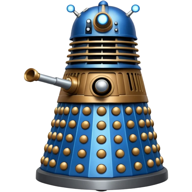 dalek silver and blue and bronze emoji