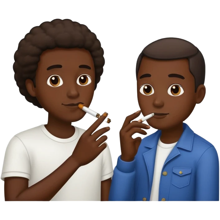 2 guys smoking a joint  emoji