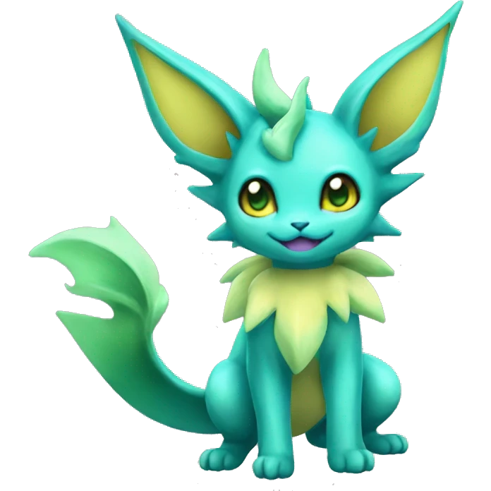 Vaporeon-Leafeon full body emoji