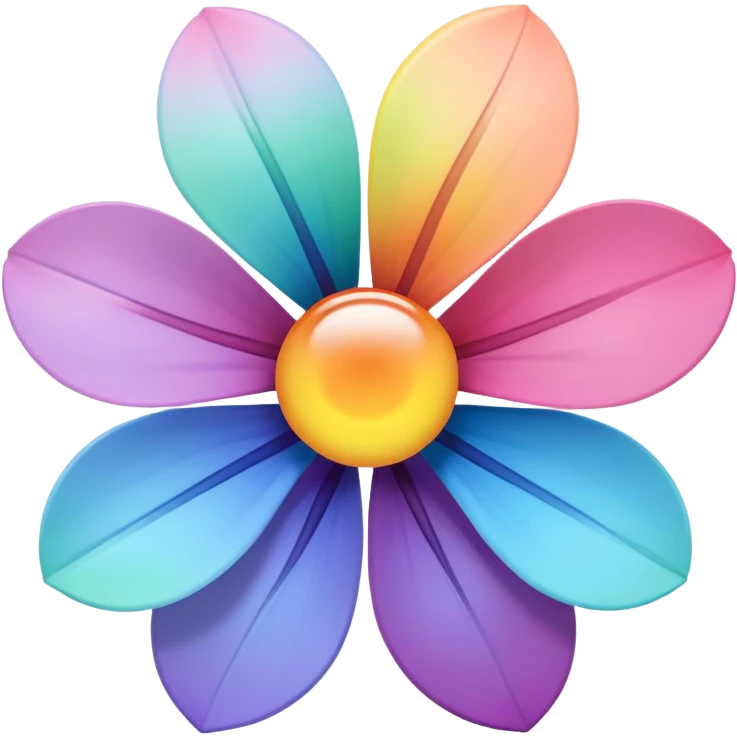Pastel Rainbow Flower emoji