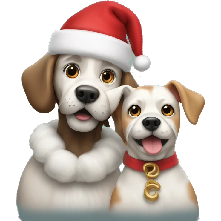 Dog with Santa emoji