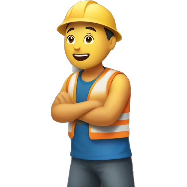 Chinese man building a wall  emoji
