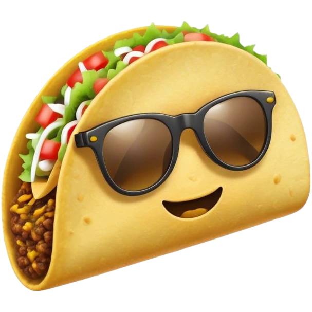 Taco with sunglasses  emoji