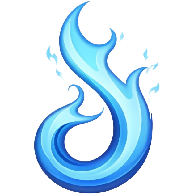 Blue fire emoji