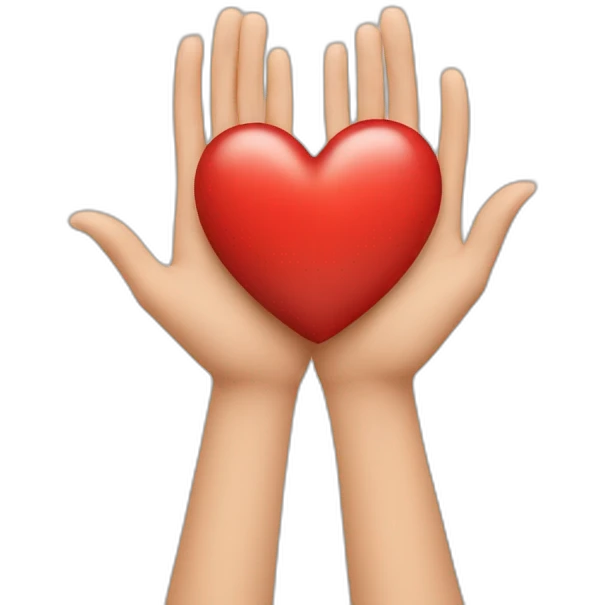 Heart with hands emoji