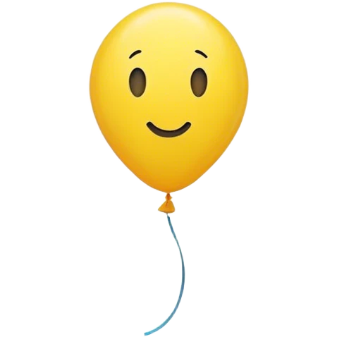 one yellow balloon emoji