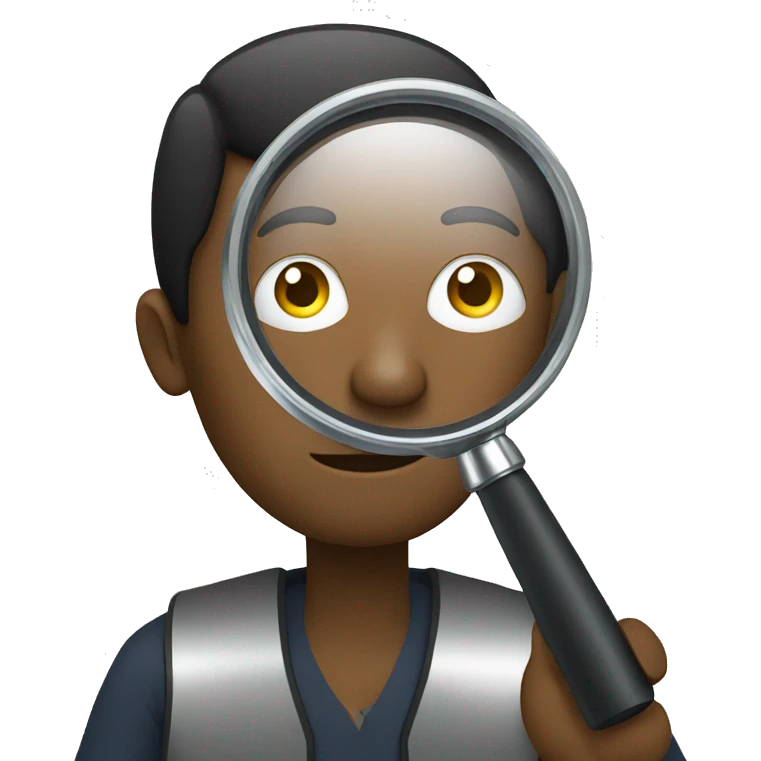 black man searching with magnifying glass emoji