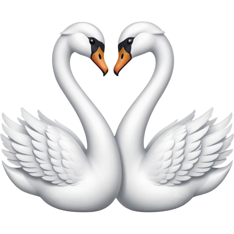 Two swan making a heart 💗 emoji emoji