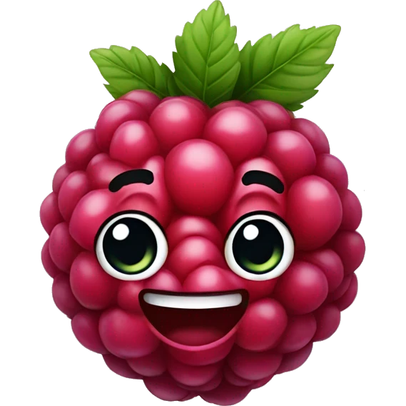Smiling raspberry  emoji